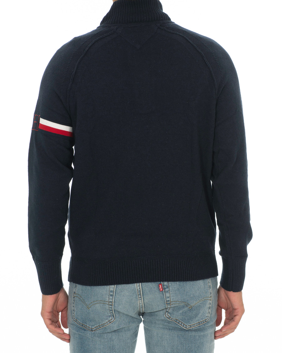 Herre | Trøjer | Tommy Hilfiger | Monogram Button Mock Neck Sky Captain
