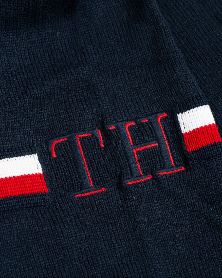 Herre | Trøjer | Tommy Hilfiger | Monogram Button Mock Neck Sky Captain