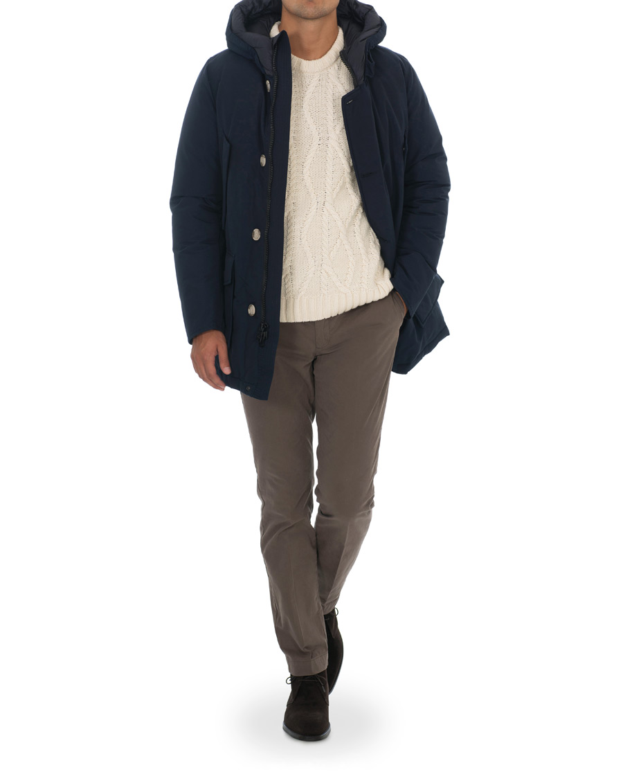 Herre | Jakker | Woolrich | Arctic Parka No Fur Melton Blue