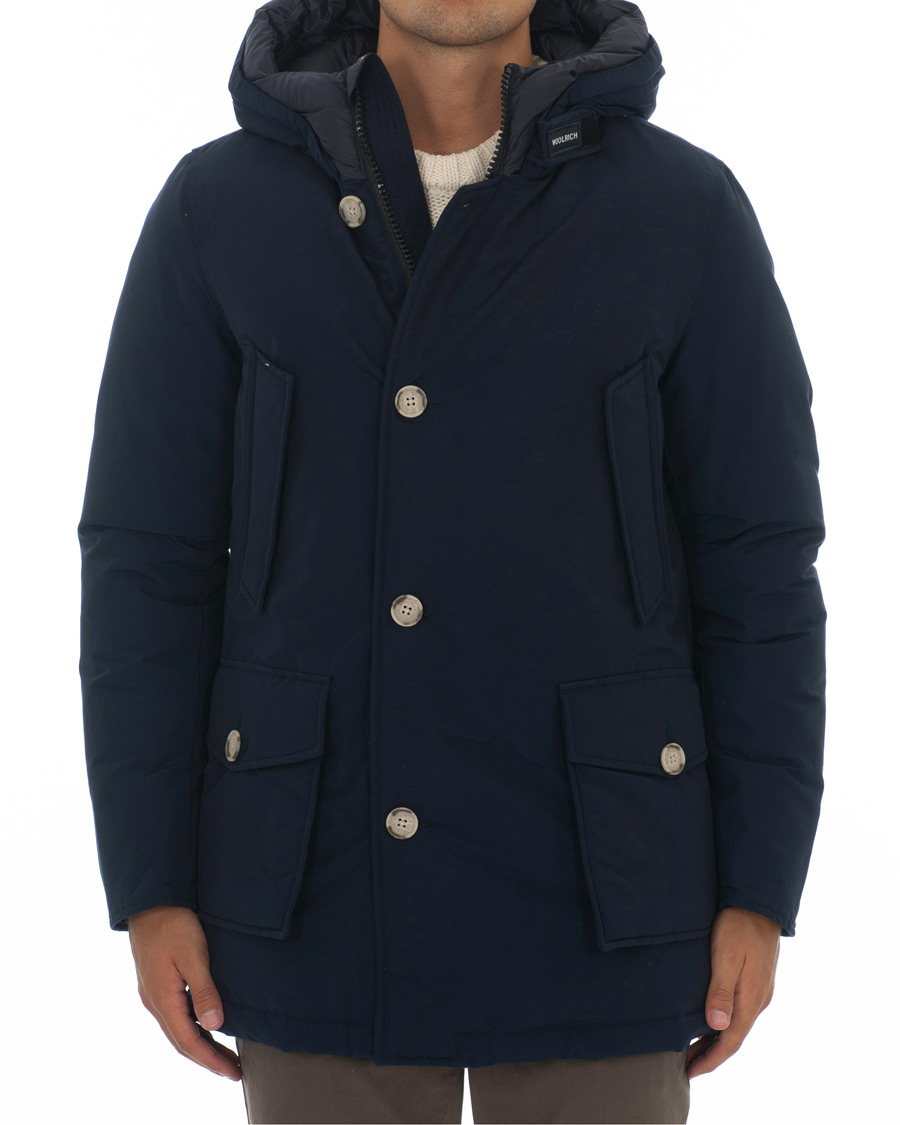 Herre | Jakker | Woolrich | Arctic Parka No Fur Melton Blue