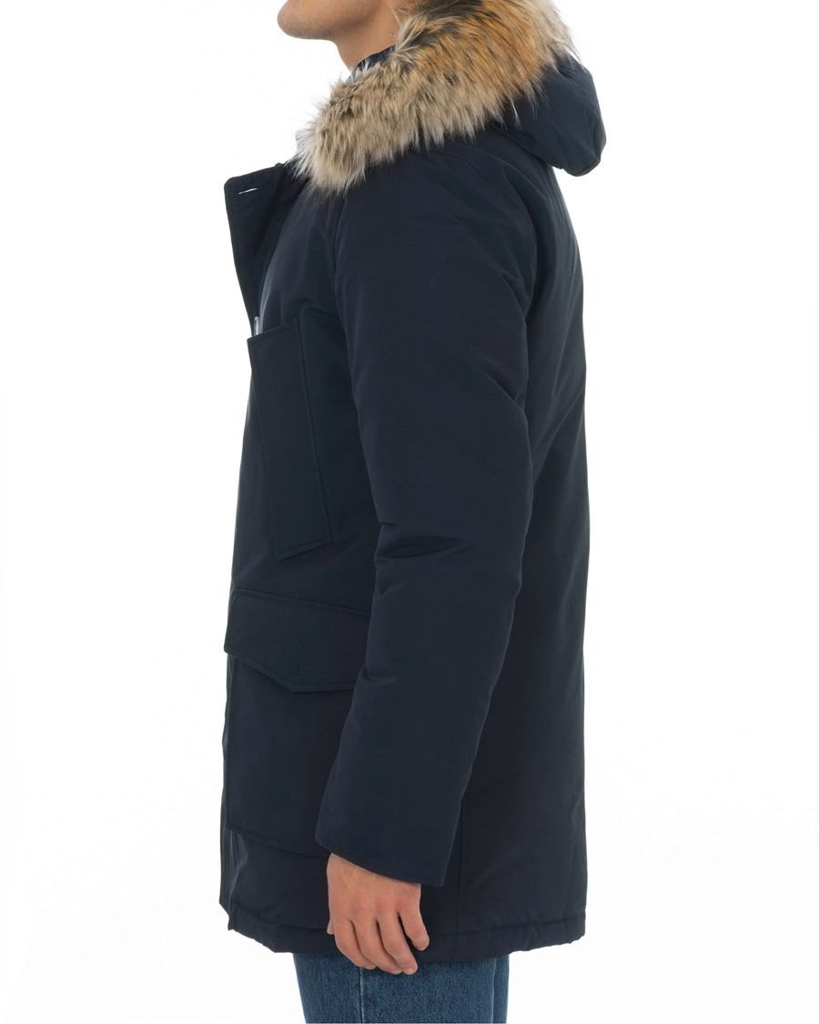 Herre | Jakker | Woolrich | Artic Parka Fake Fur Melton Blue