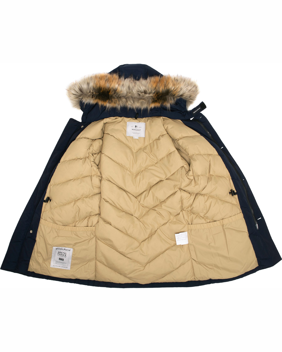 Herre | Jakker | Woolrich | Artic Parka Fake Fur Melton Blue