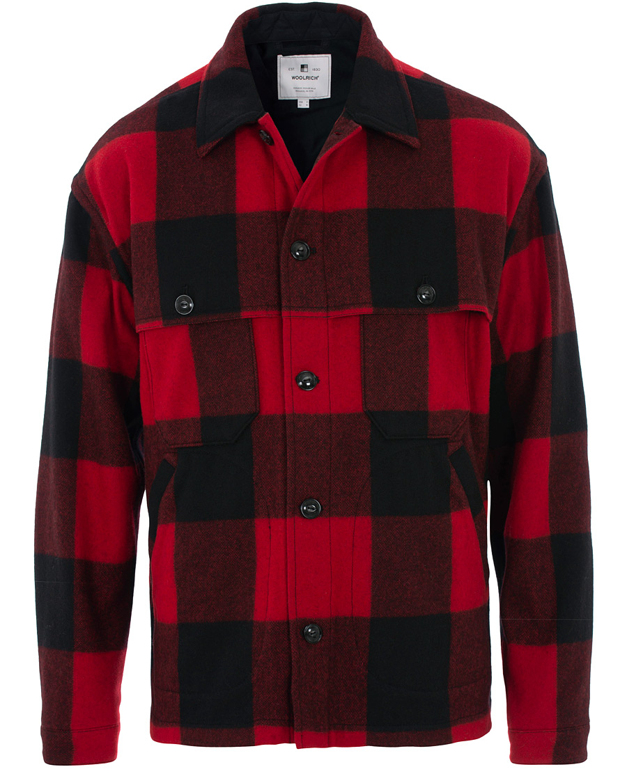 Woolrich Buffalo Check Jacket Red/Black - CareOfCarl.dk