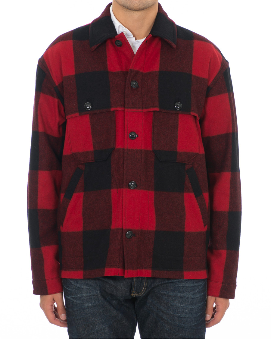 Woolrich Buffalo Check Jacket Red/Black - CareOfCarl.dk