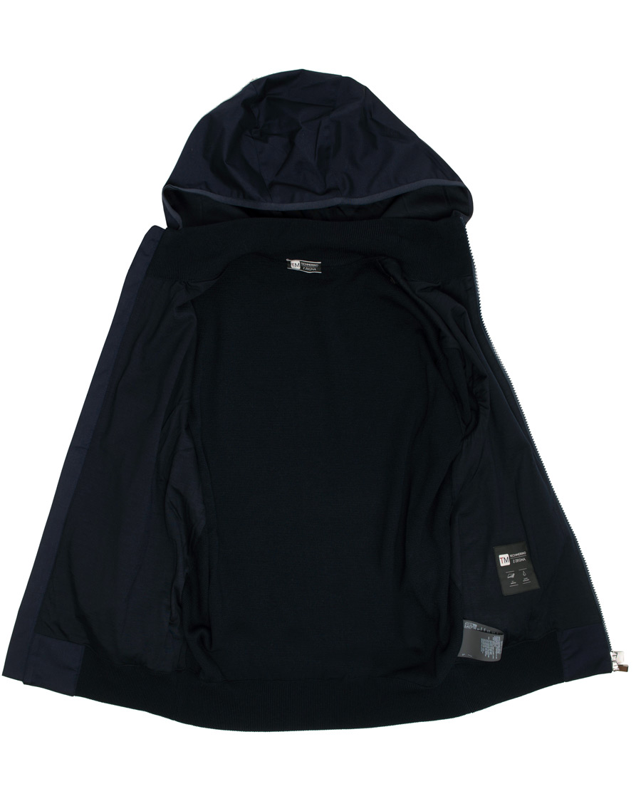Herre | Jakker | Z Zegna | Techmerino Hybrid Hooded Jacket Navy