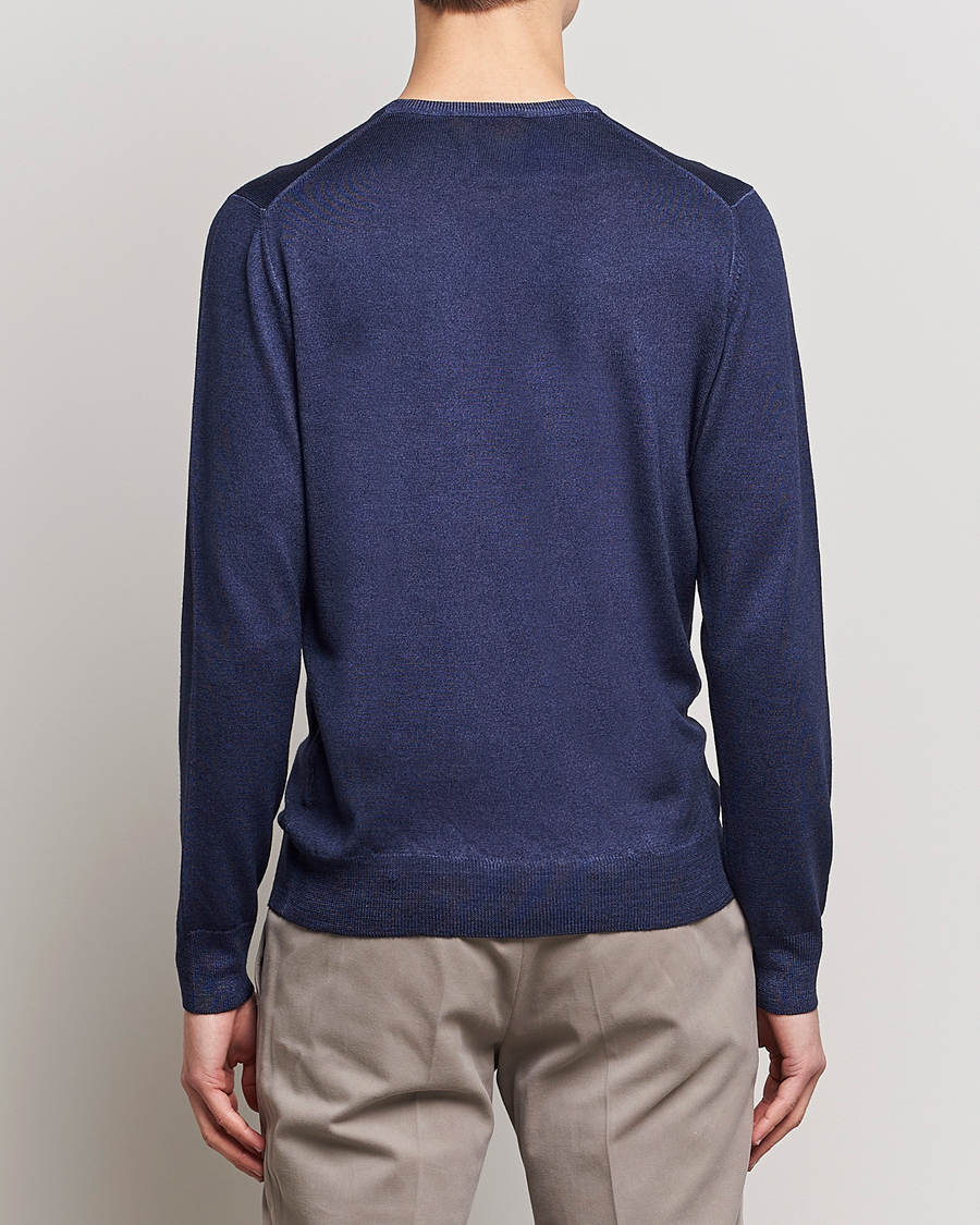 Herre | Trøjer | Gran Sasso | Vintage Merino Fashion Fit Crew Neck Pullover Navy
