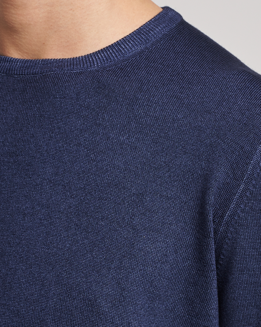 Herre | Trøjer | Gran Sasso | Vintage Merino Fashion Fit Crew Neck Pullover Navy