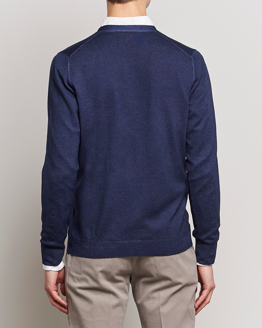 Herre | Trøjer | Gran Sasso | Vintage Merino Fashion Fit Cardigan Navy