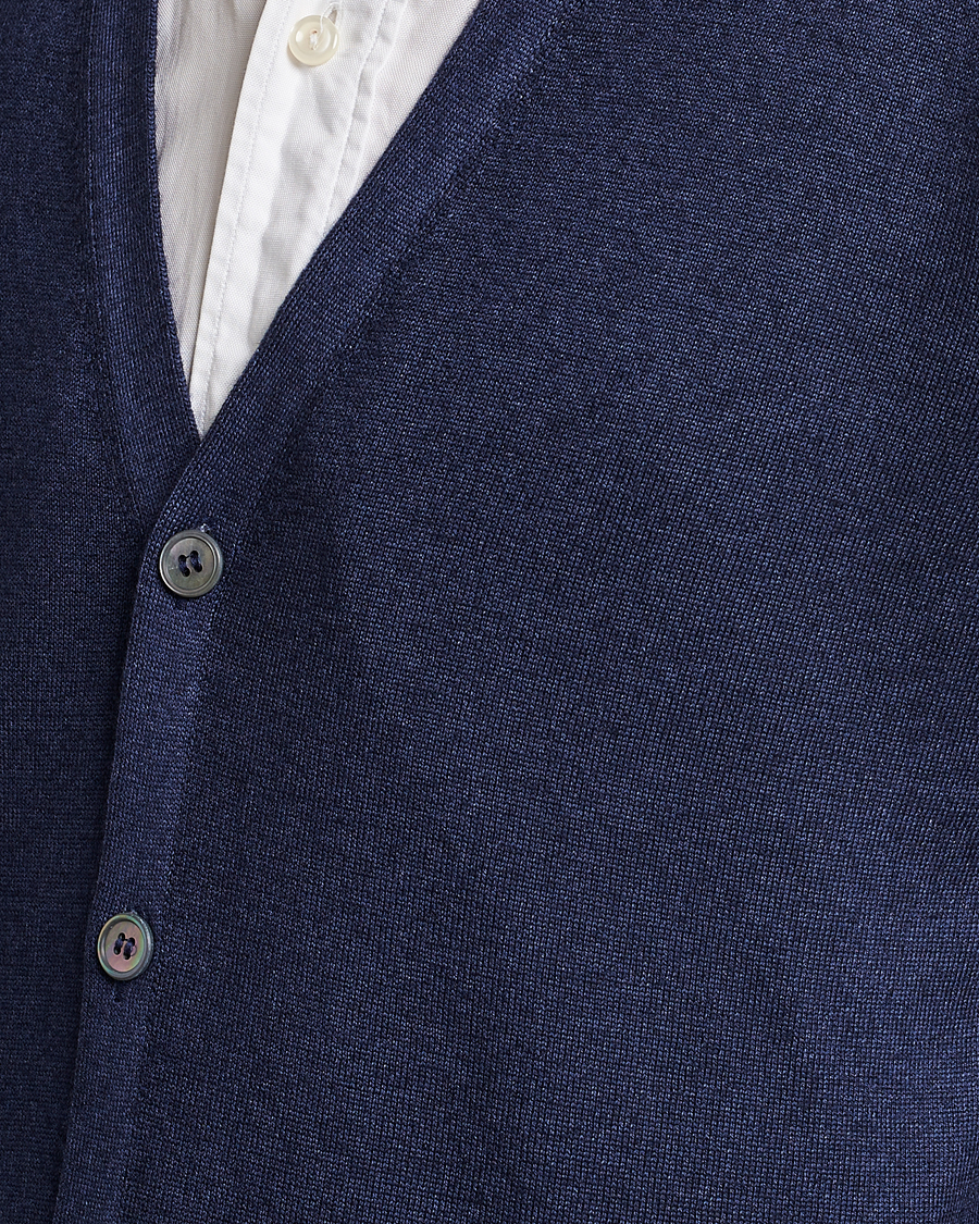 Herre | Trøjer | Gran Sasso | Vintage Merino Fashion Fit Cardigan Navy