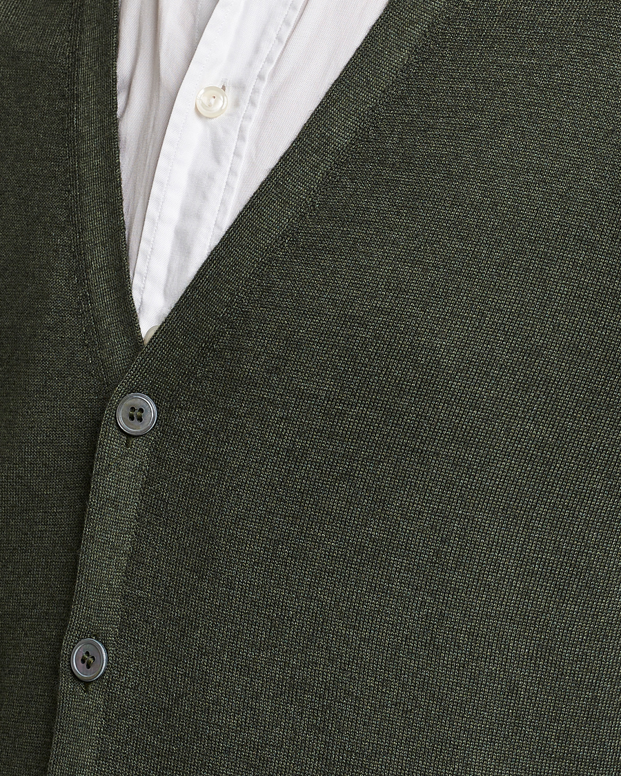 Herre | Trøjer | Gran Sasso | Vintage Merino Fashion Fit Cardigan Green