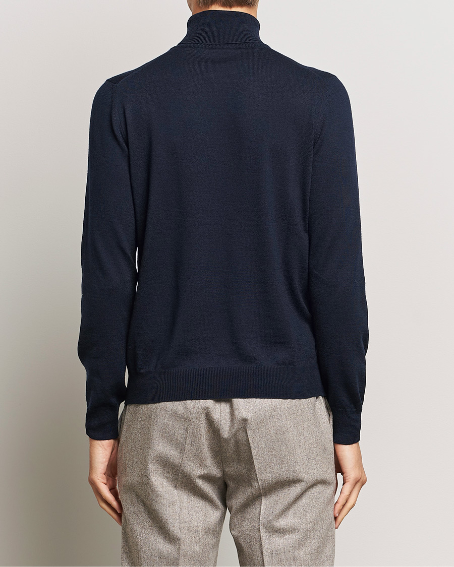 Herre | Trøjer | Gran Sasso | Merino Fashion Fit Rollneck Navy