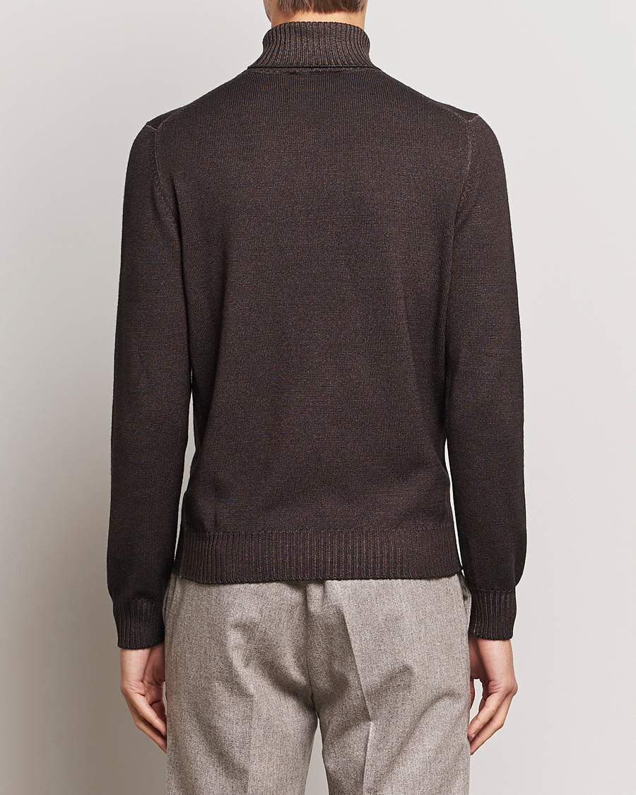 Herre | Trøjer | Gran Sasso | Vintage Merino Fashion Fit Polo Brown