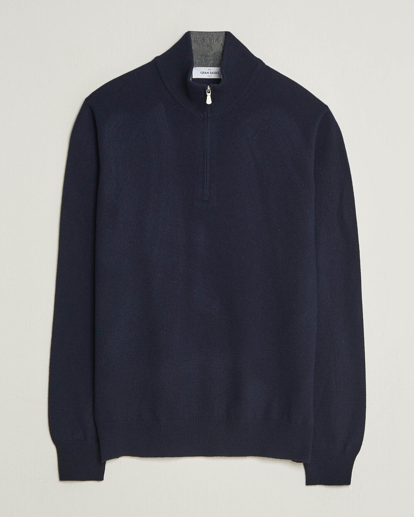 Herre | Trøjer | Gran Sasso | Wool/Cashmere Half Zip Navy