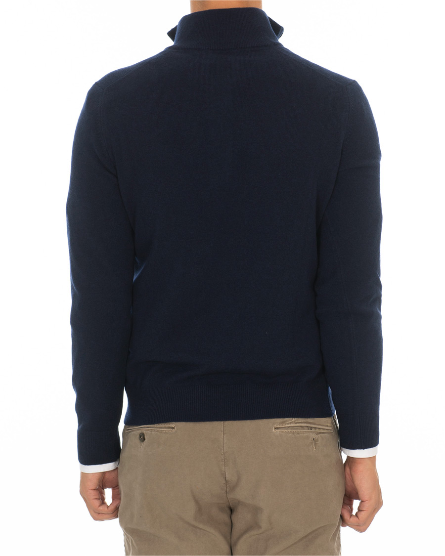Herre | Trøjer | Gran Sasso | Wool/Cashmere Half Zip Navy