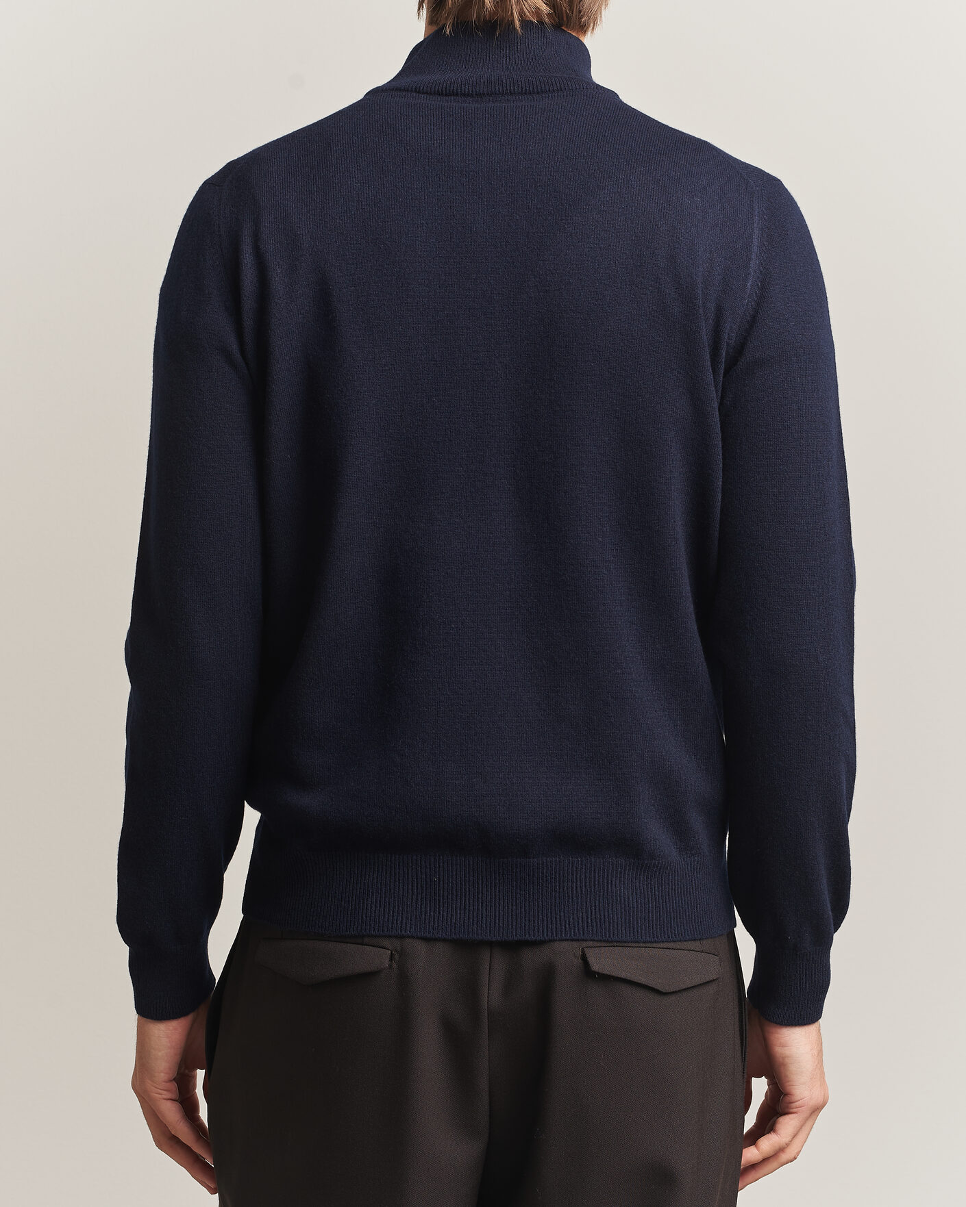 Herre | Trøjer | Gran Sasso | Wool/Cashmere Half Zip Navy
