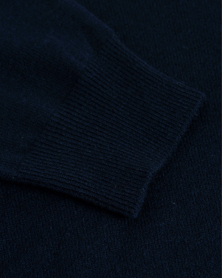 Herre | Trøjer | Gran Sasso | Wool/Cashmere Half Zip Navy