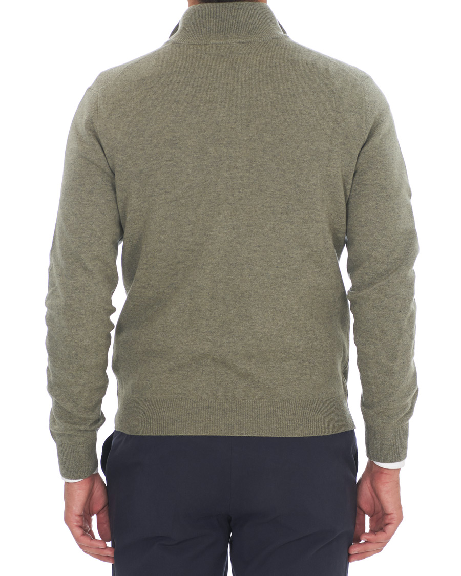 Herre | Trøjer | Gran Sasso | Wool/Cashmere Half Zip Green
