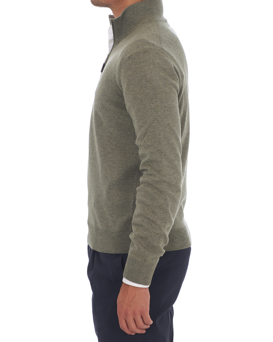Herre | Trøjer | Gran Sasso | Wool/Cashmere Half Zip Green