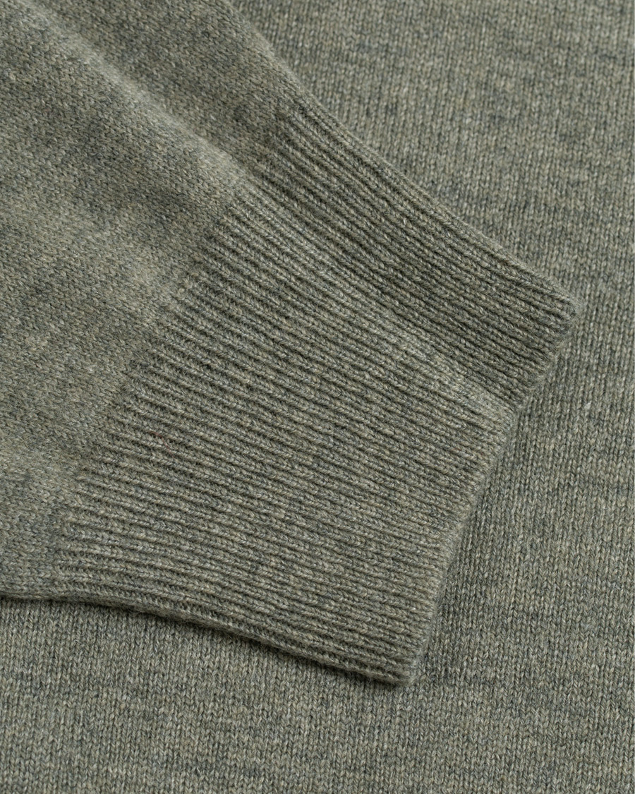 Herre | Trøjer | Gran Sasso | Wool/Cashmere Half Zip Green