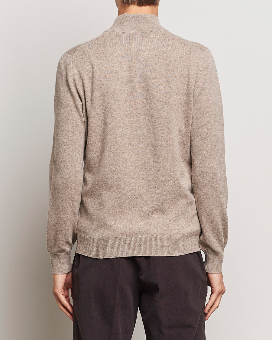 Herre | Trøjer | Gran Sasso | Wool/Cashmere Half Zip Beige
