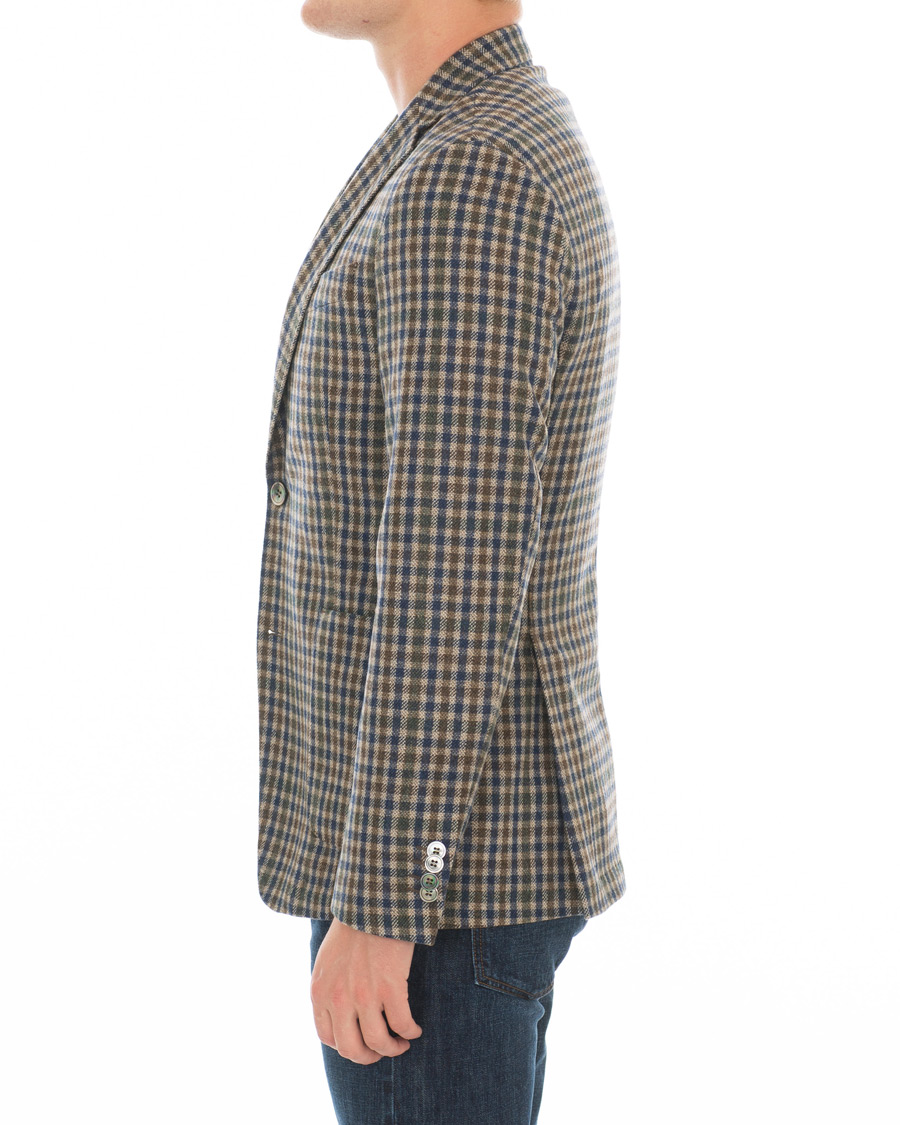 Herre | Blazere & jakker | Oscar Jacobson | Einar Checked Patch Pocket Blazer Beige
