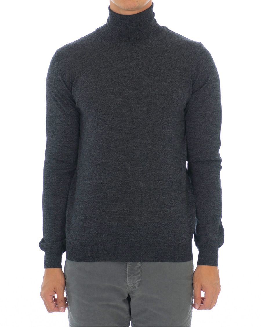 Herre | Trøjer | Oscar Jacobson | Cole Extra Fine Merino Rollneck Dark Grey