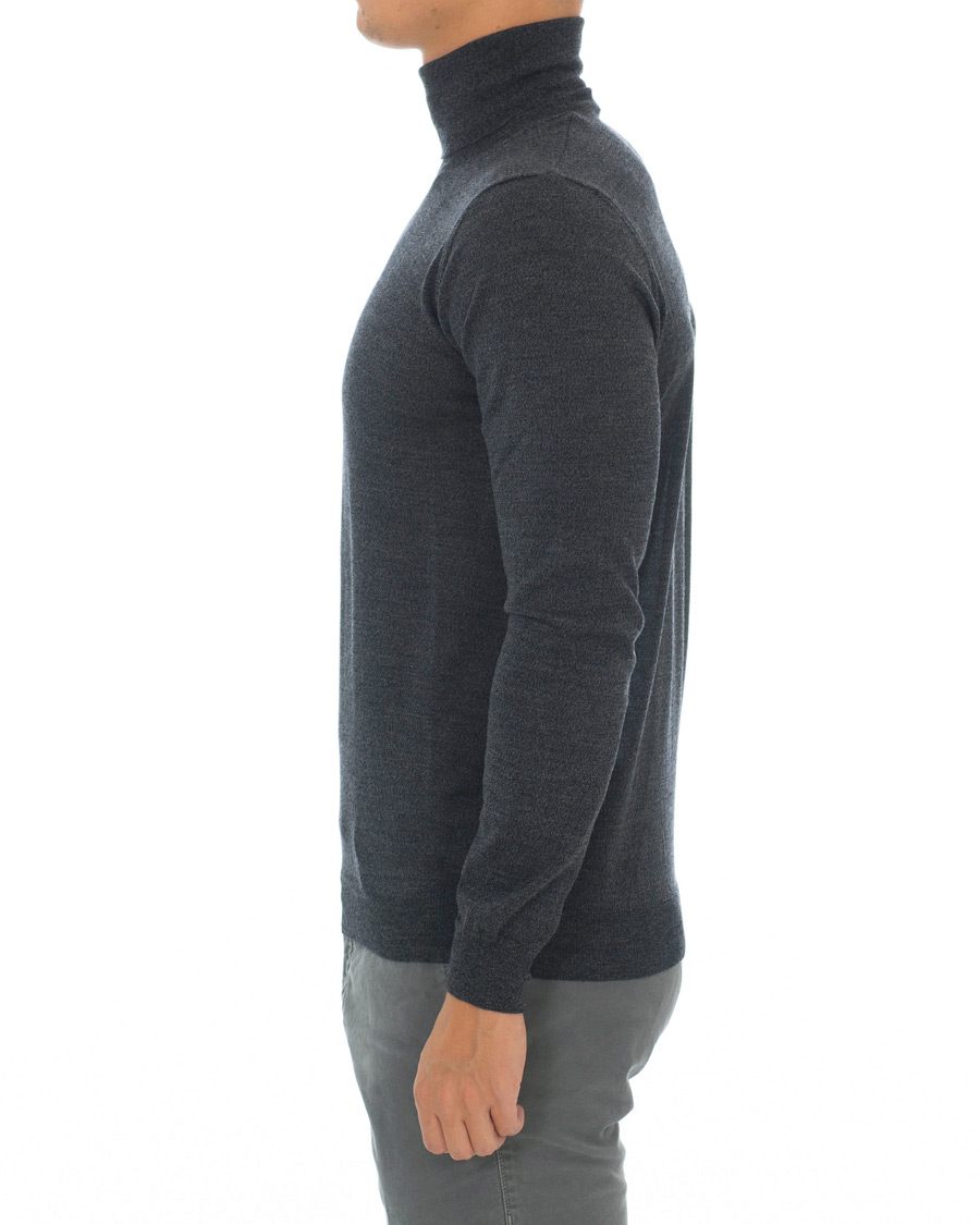 Herre | Trøjer | Oscar Jacobson | Cole Extra Fine Merino Rollneck Dark Grey