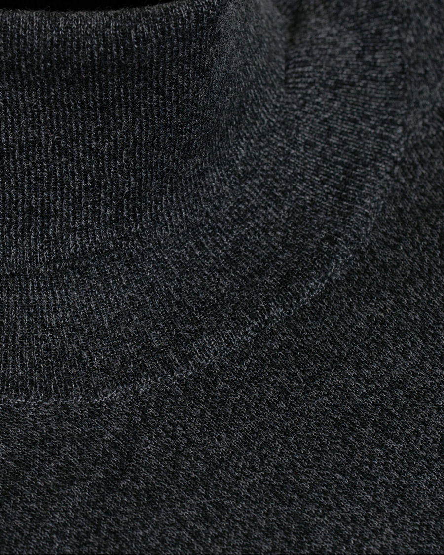 Herre | Trøjer | Oscar Jacobson | Cole Extra Fine Merino Rollneck Dark Grey