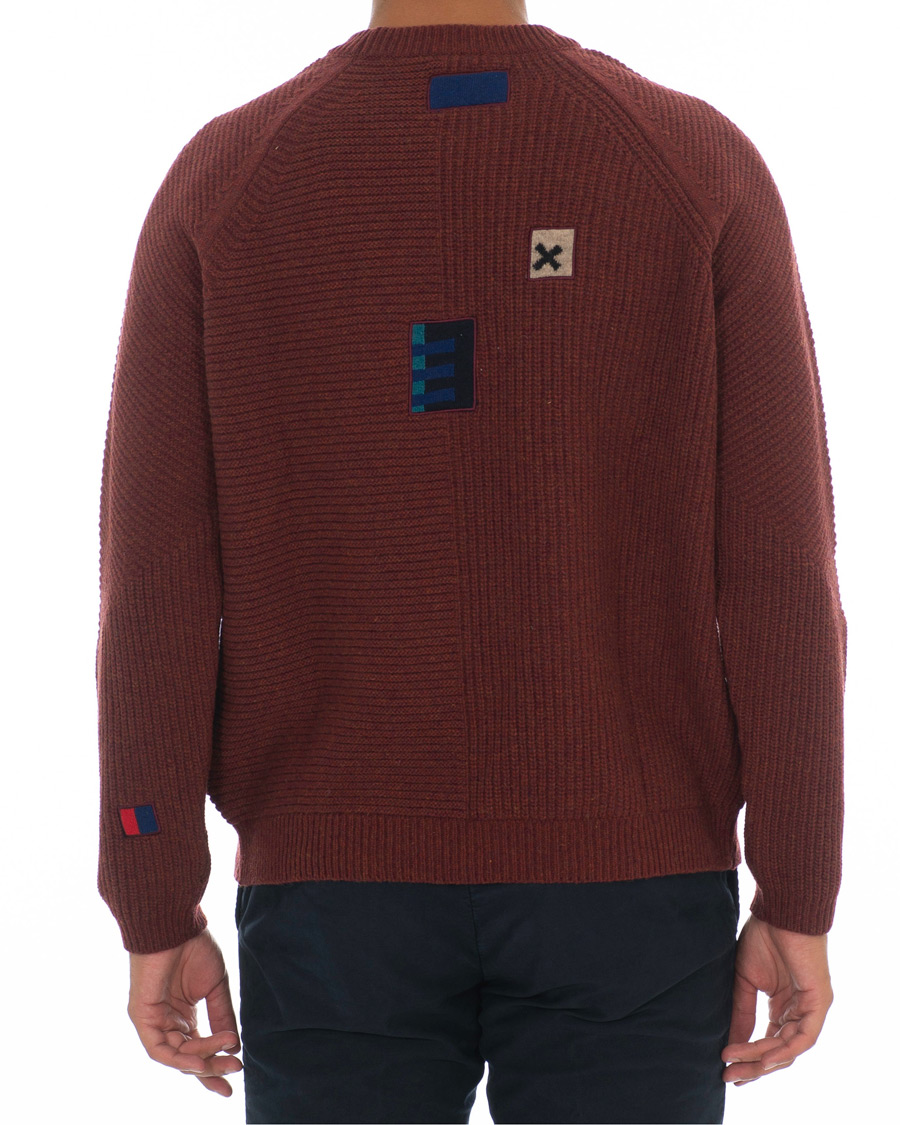 Herre | Trøjer | PS Paul Smith | Patchwork Knit Sweater Brick/Navy