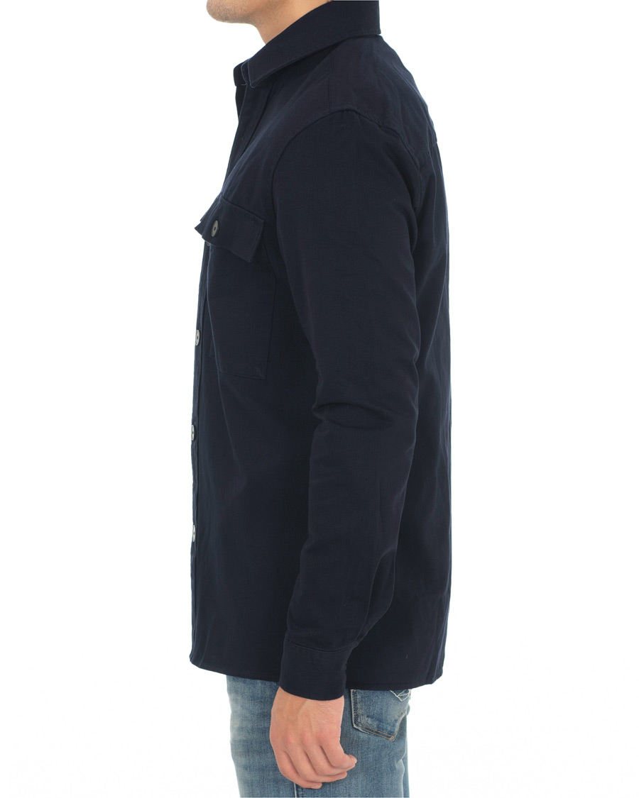 Herre | Skjorter | Samsøe Samsøe | Samsøe & Samsøe Waltones Cotton Overshirt Night Sky