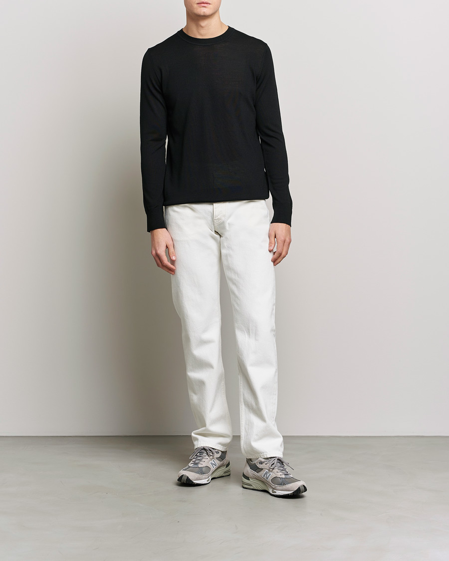 Herre | Trøjer | Samsøe Samsøe | Flemming Superfine Merino Wool Crew Neck Black