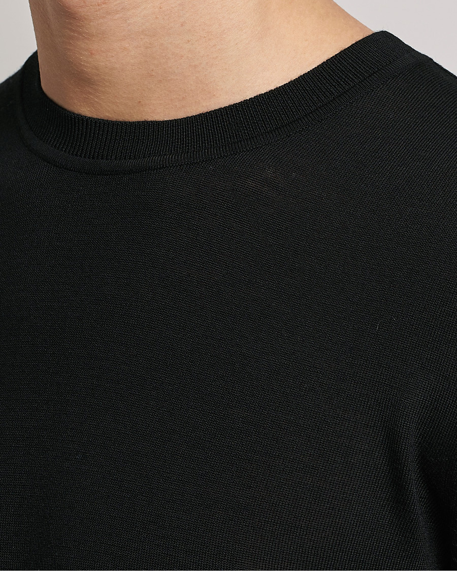 Herre | Trøjer | Samsøe Samsøe | Flemming Superfine Merino Wool Crew Neck Black