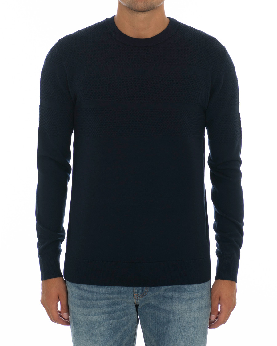 Herre | Trøjer | Samsøe Samsøe | Samsøe & Samsøe Sei Structured Wool Crew Neck Night Sky