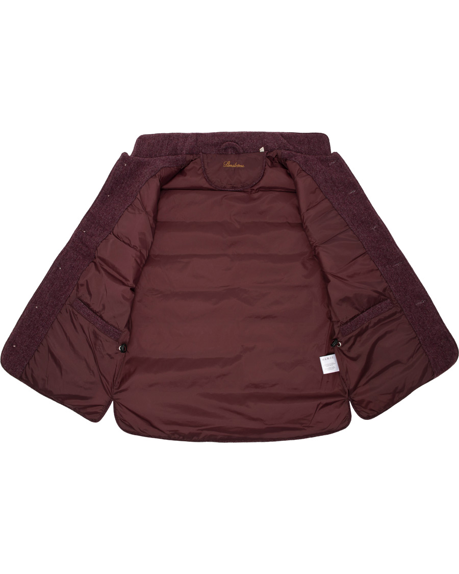 Herre | Jakker | Stenströms | Quilted Herringbone Wool Vest Red