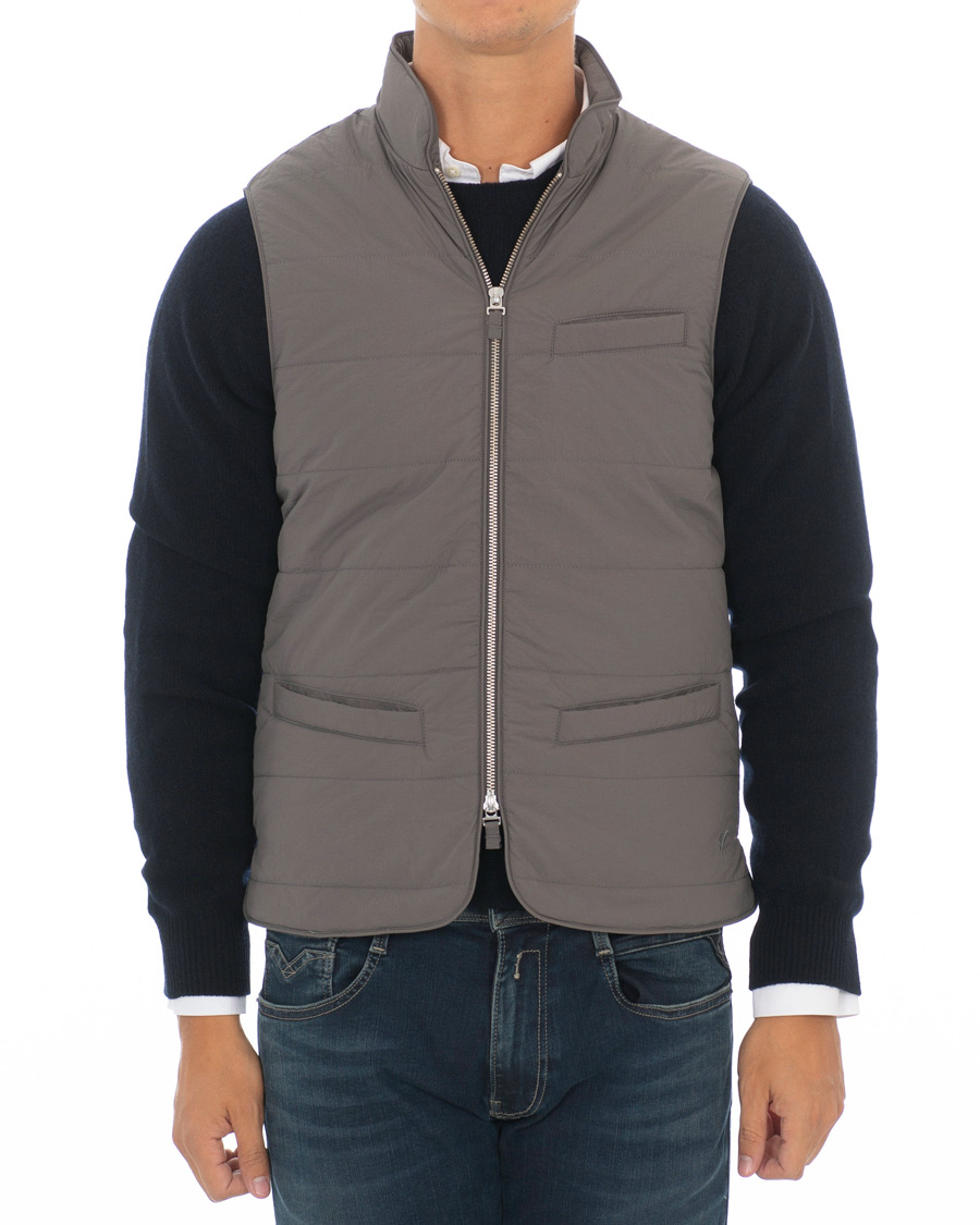 Herre | Jakker | Stenströms | Soft Quilted Nylon Vest Grey
