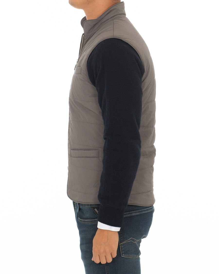 Herre | Jakker | Stenströms | Soft Quilted Nylon Vest Grey