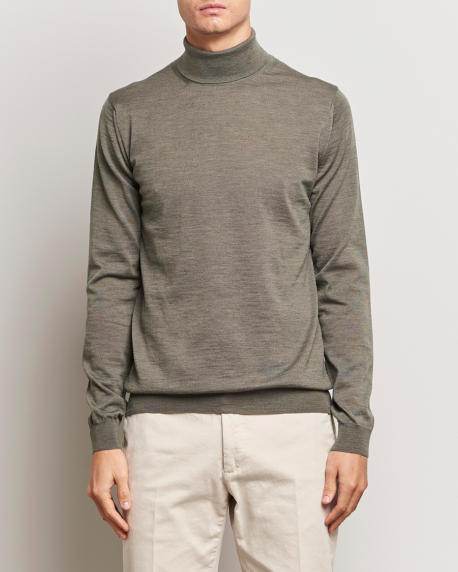 Herre |  | Stenströms | Fine Merino Rollneck Olive