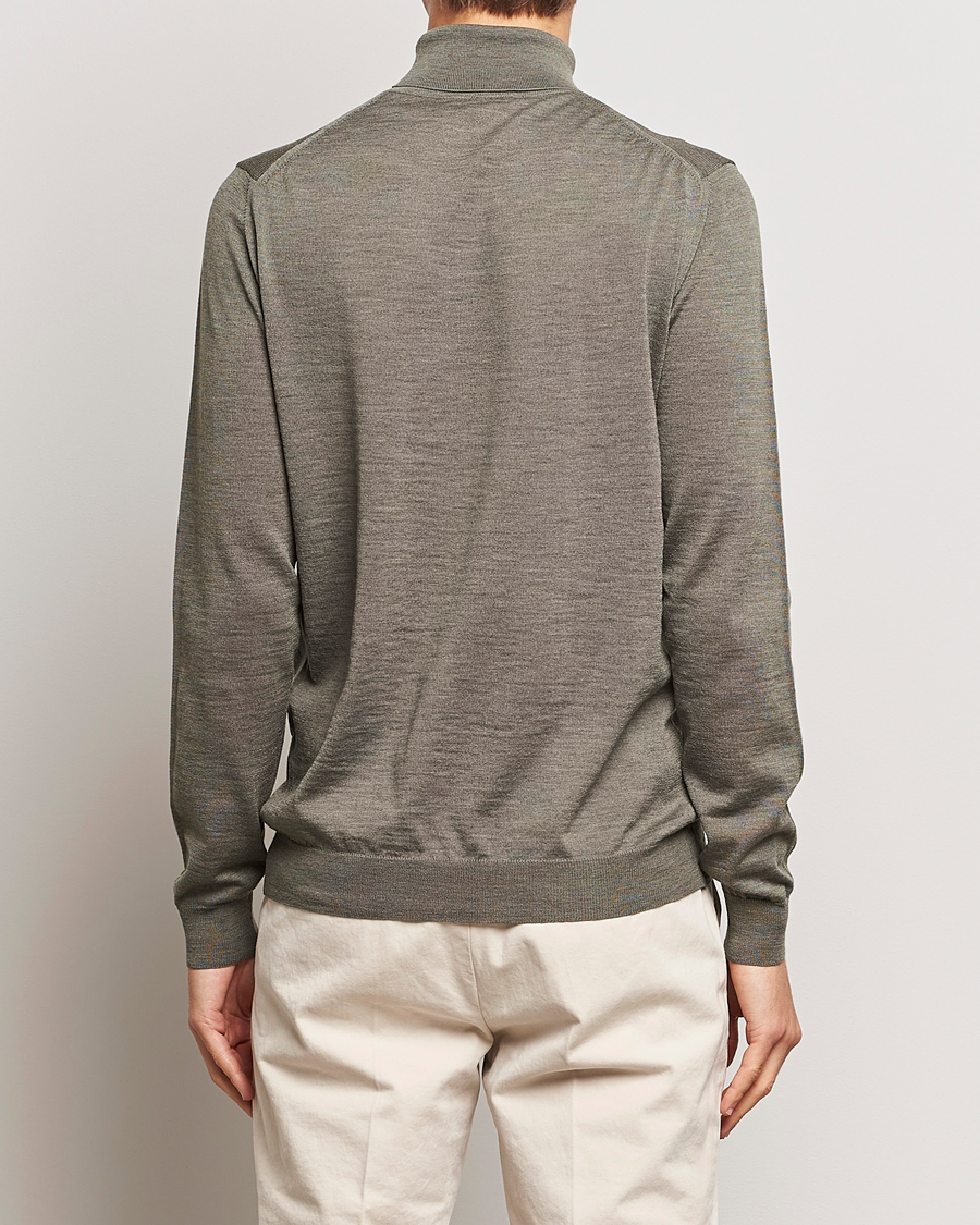 Herre | Trøjer | Stenströms | Fine Merino Rollneck Olive