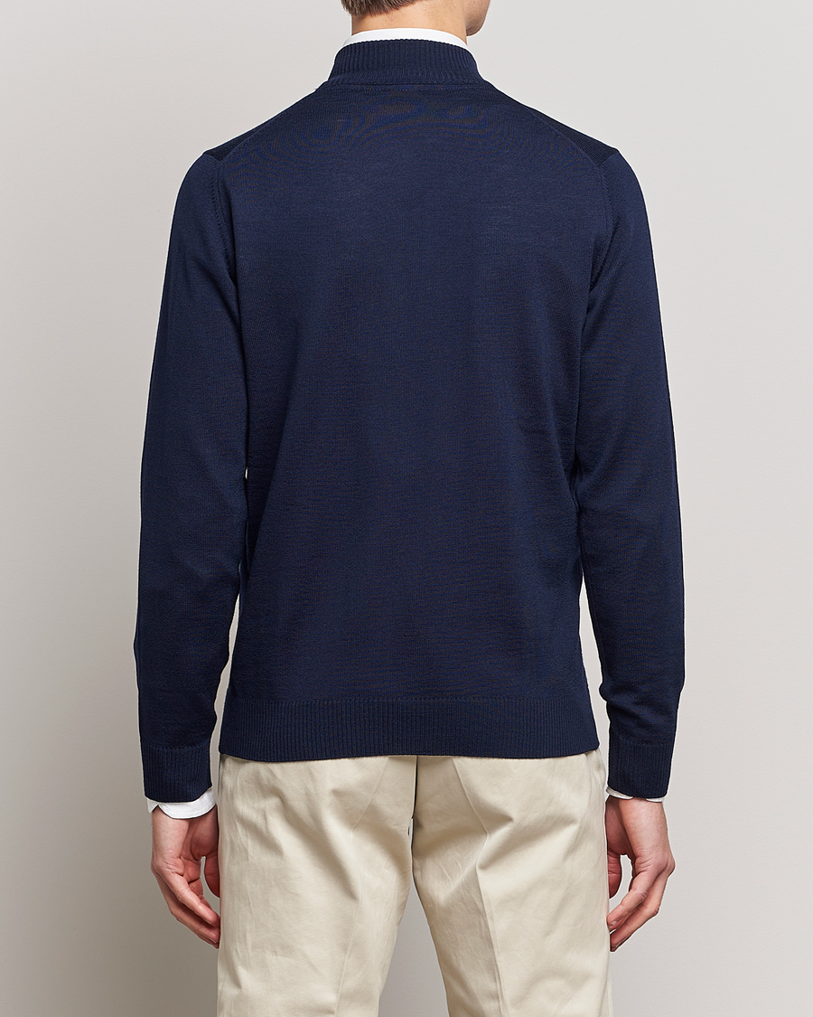 Herre | Trøjer | Stenströms | Merino Full Zip Navy