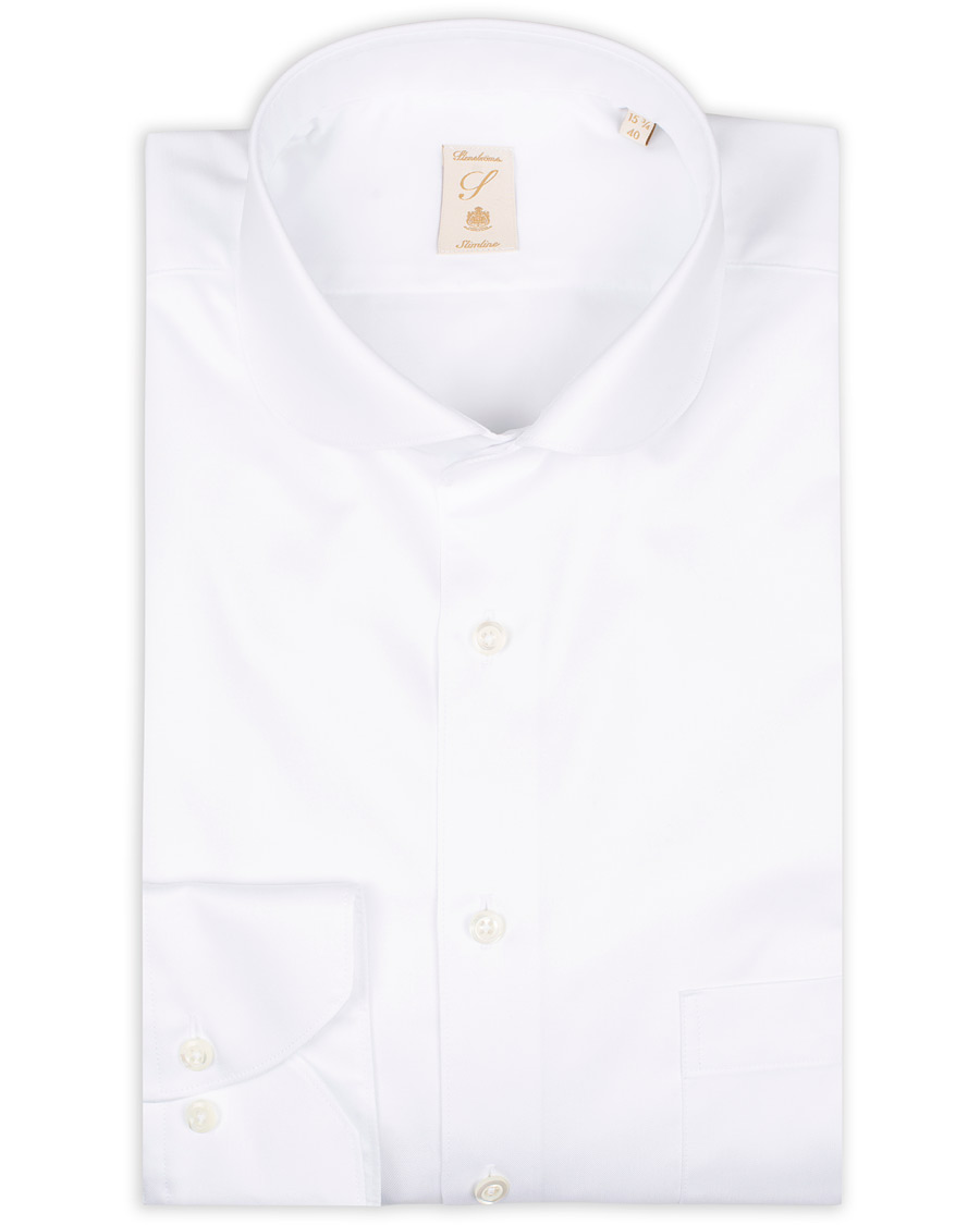 Herre | Skjorter | Stenströms | Slimline Club Collar Shirt White