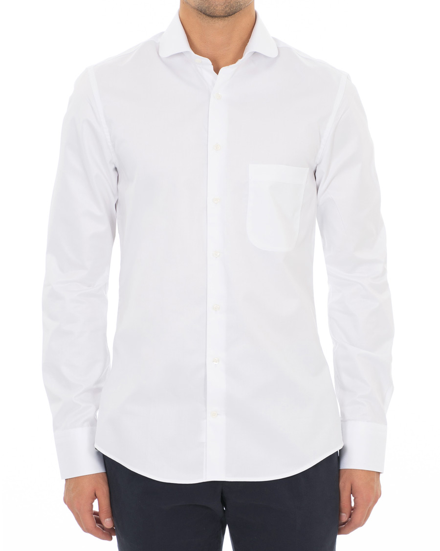 Herre | Skjorter | Stenströms | Slimline Club Collar Shirt White