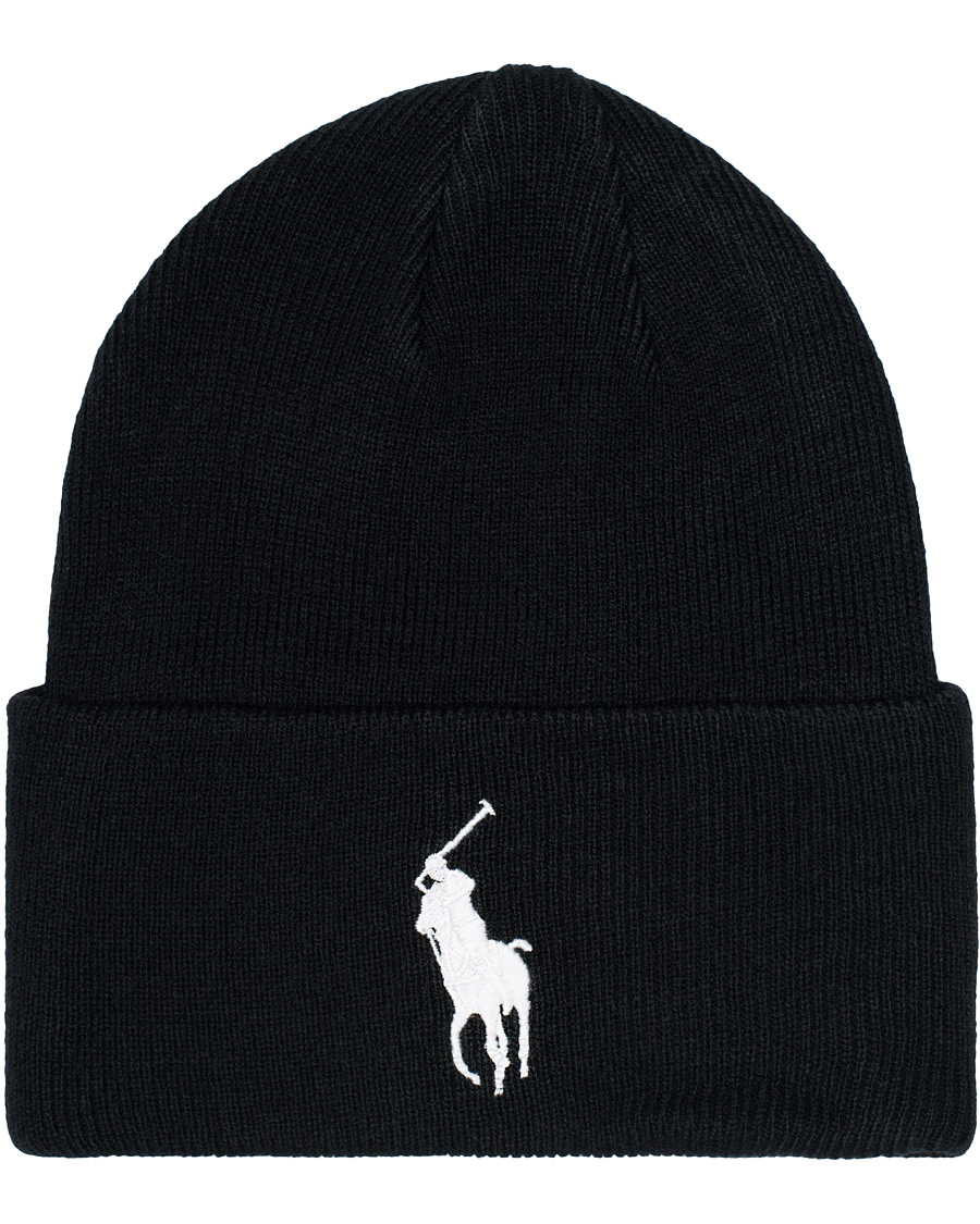 Herre | Polo Ralph Lauren Big Pony Beanie Black | Polo Ralph Lauren | Big Pony Beanie Black