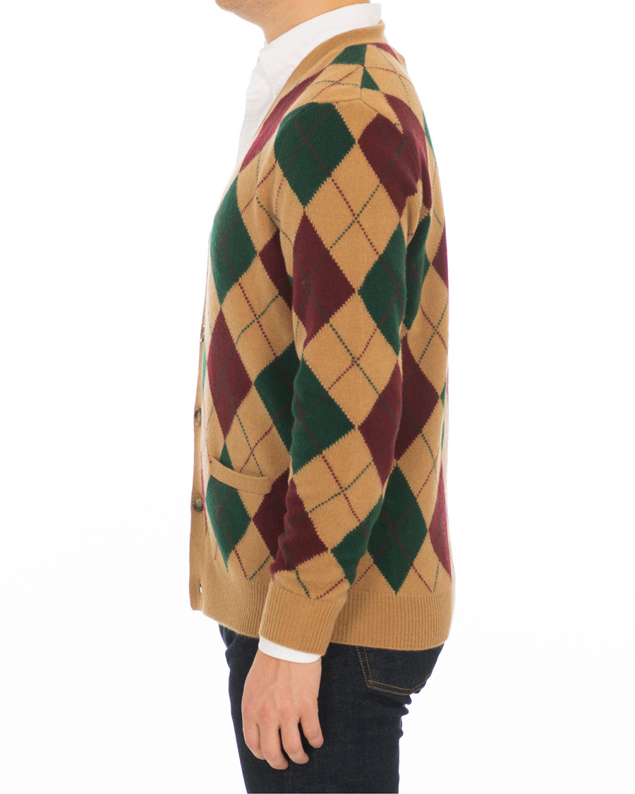 Herre | Trøjer | Polo Ralph Lauren | Wool/Cashmere Argyle Cardigan Beige