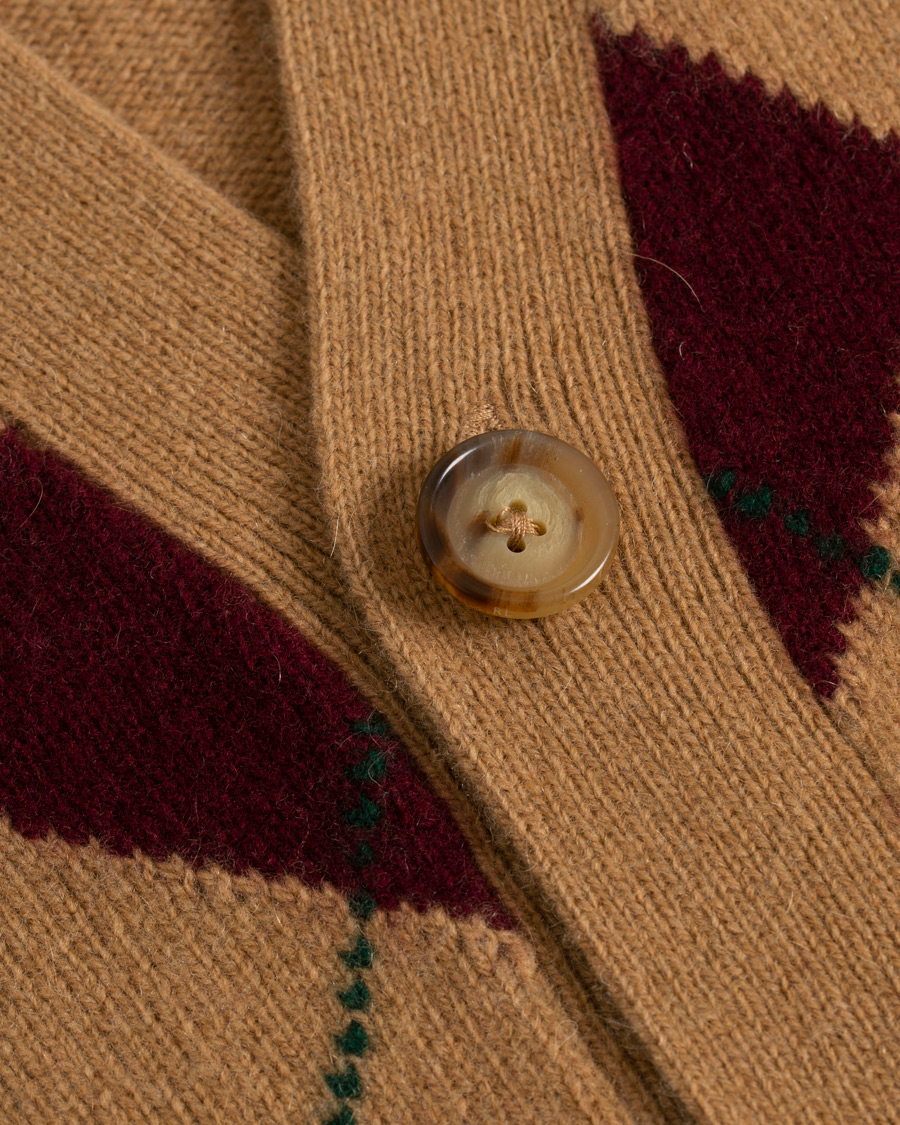 Herre | Trøjer | Polo Ralph Lauren | Wool/Cashmere Argyle Cardigan Beige
