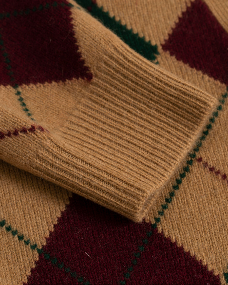 Herre | Trøjer | Polo Ralph Lauren | Wool/Cashmere Argyle Cardigan Beige