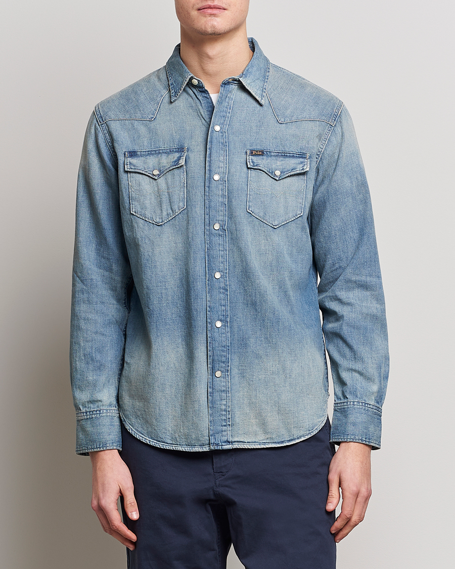 Herr |  | Polo Ralph Lauren | Icon Wester Denim Shirt Light Blue