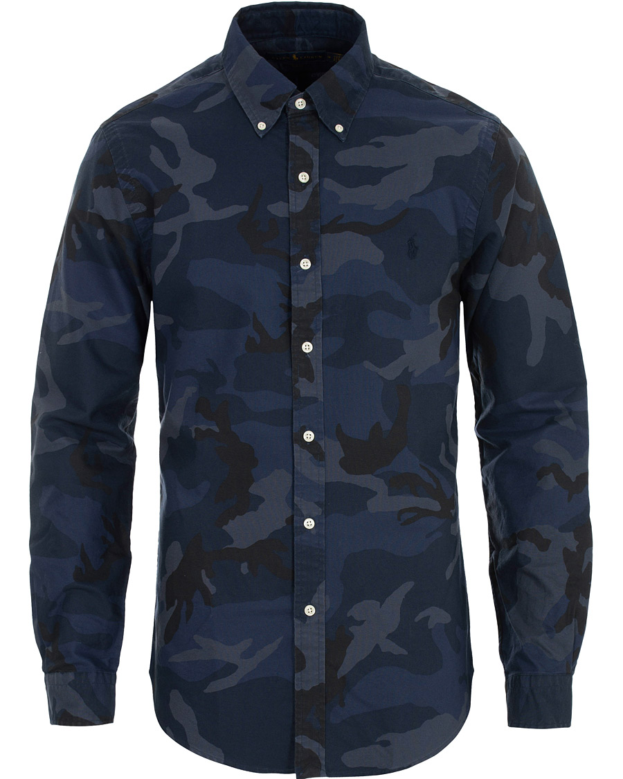Herre | Skjorter | Polo Ralph Lauren | Slim Fit Camo Shirt Blue