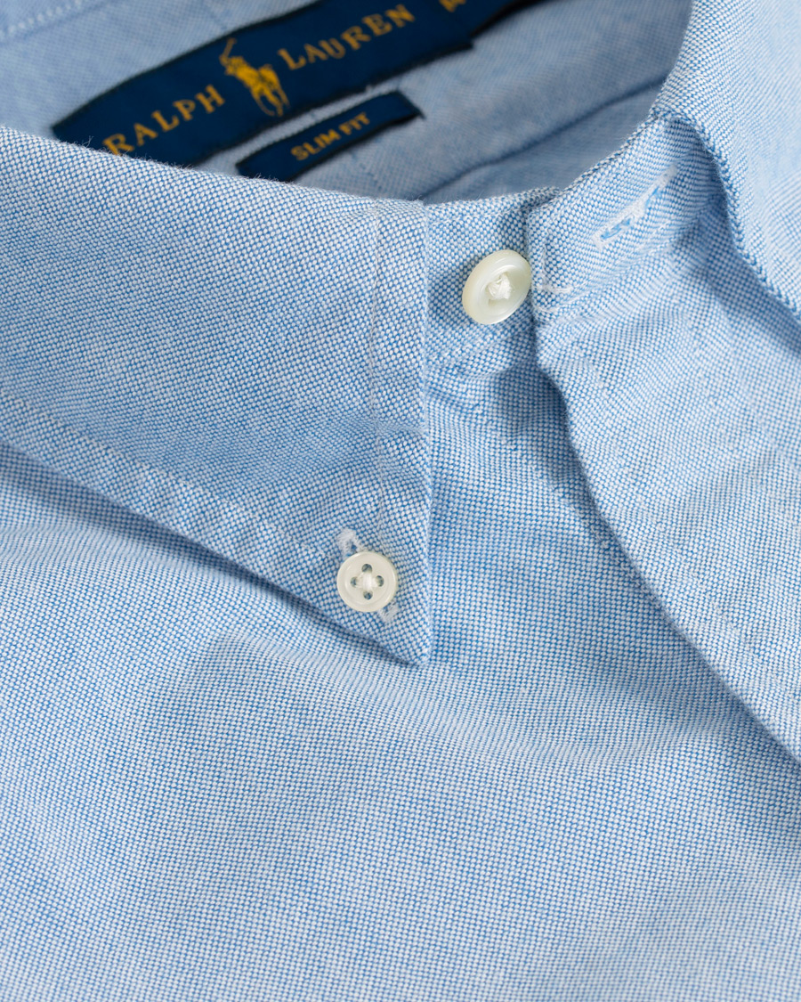Herre | Skjorter | Polo Ralph Lauren | Slim Fit Oxford Bear Shirt Light Blue