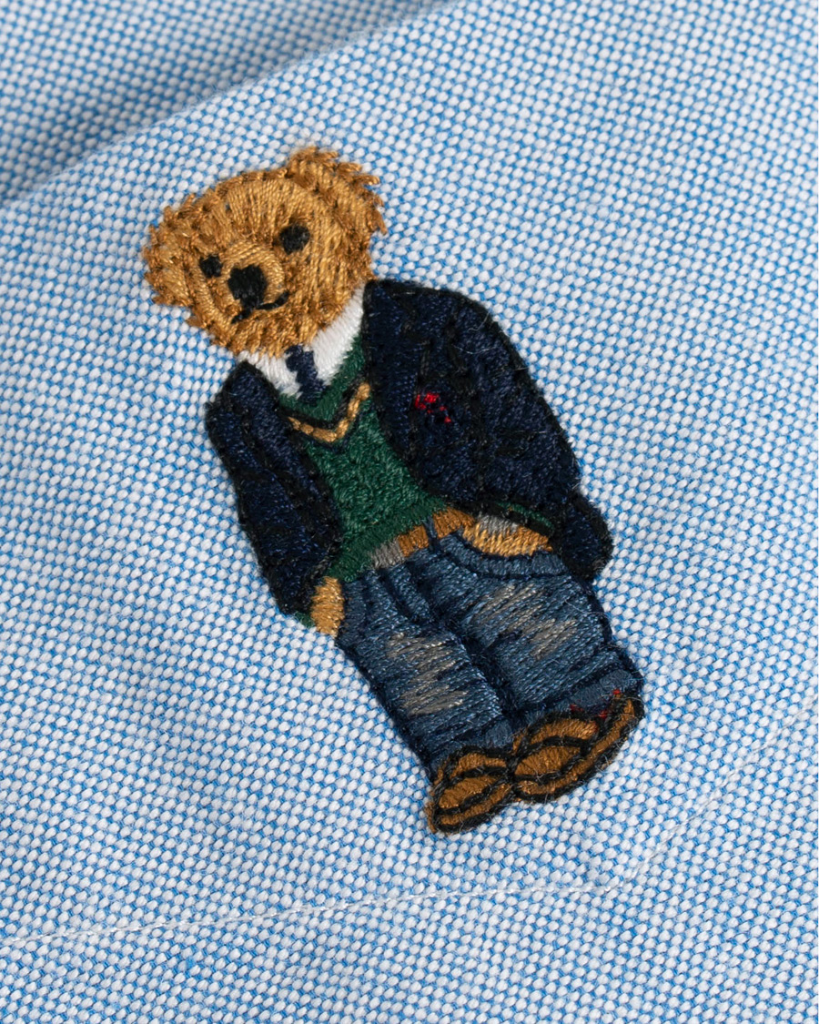 Herre | Skjorter | Polo Ralph Lauren | Slim Fit Oxford Bear Shirt Light Blue