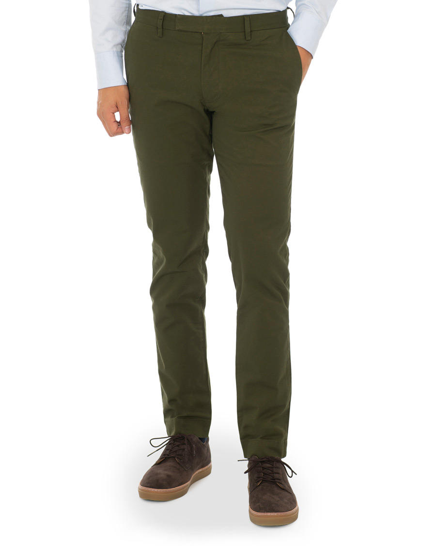Herre | Bukser | Polo Ralph Lauren | Tailored Slim Fit Hudson Chino Olive
